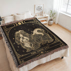 🐾  Woven Blanket Tarot Card - Shih Tzu Black and Gold