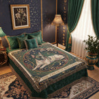 🐾 Woven Blanket Tarot Card - French bulldog Lillies