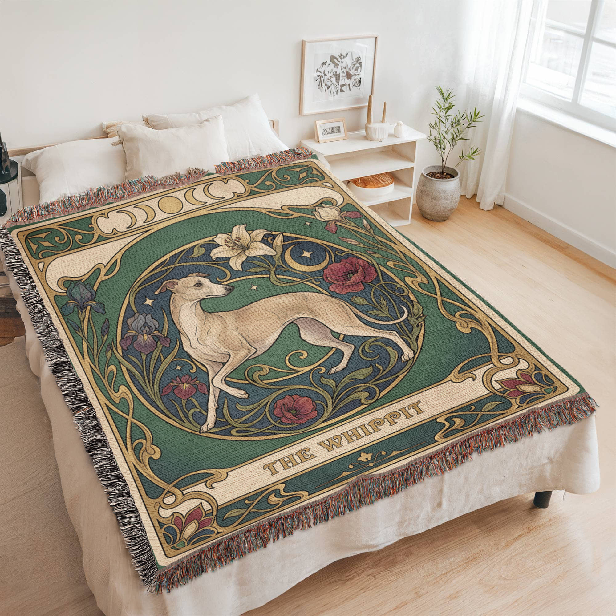 🐾 Woven Blanket Tarot Card - Whippit stained glass ediiton