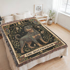 🐾 Woven Blanket Tarot Card - Rottweiler B&W II