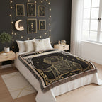 🐾 Woven blanket tarot card - Labrador Retriever Golden Headshot