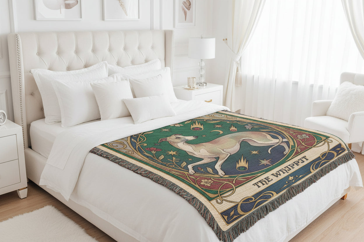 🐾 Woven Blanket Tarot Card - Whippit with astroids
