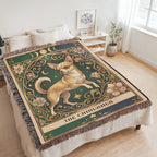 🐾 Woven Blanket Tarot Card - Chihuahua Jeweled addition