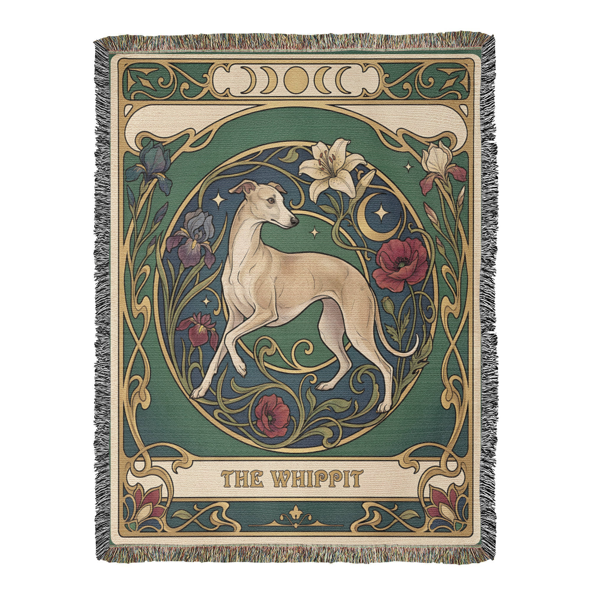 🐾 Woven Blanket Tarot Card - Whippit stained glass ediiton