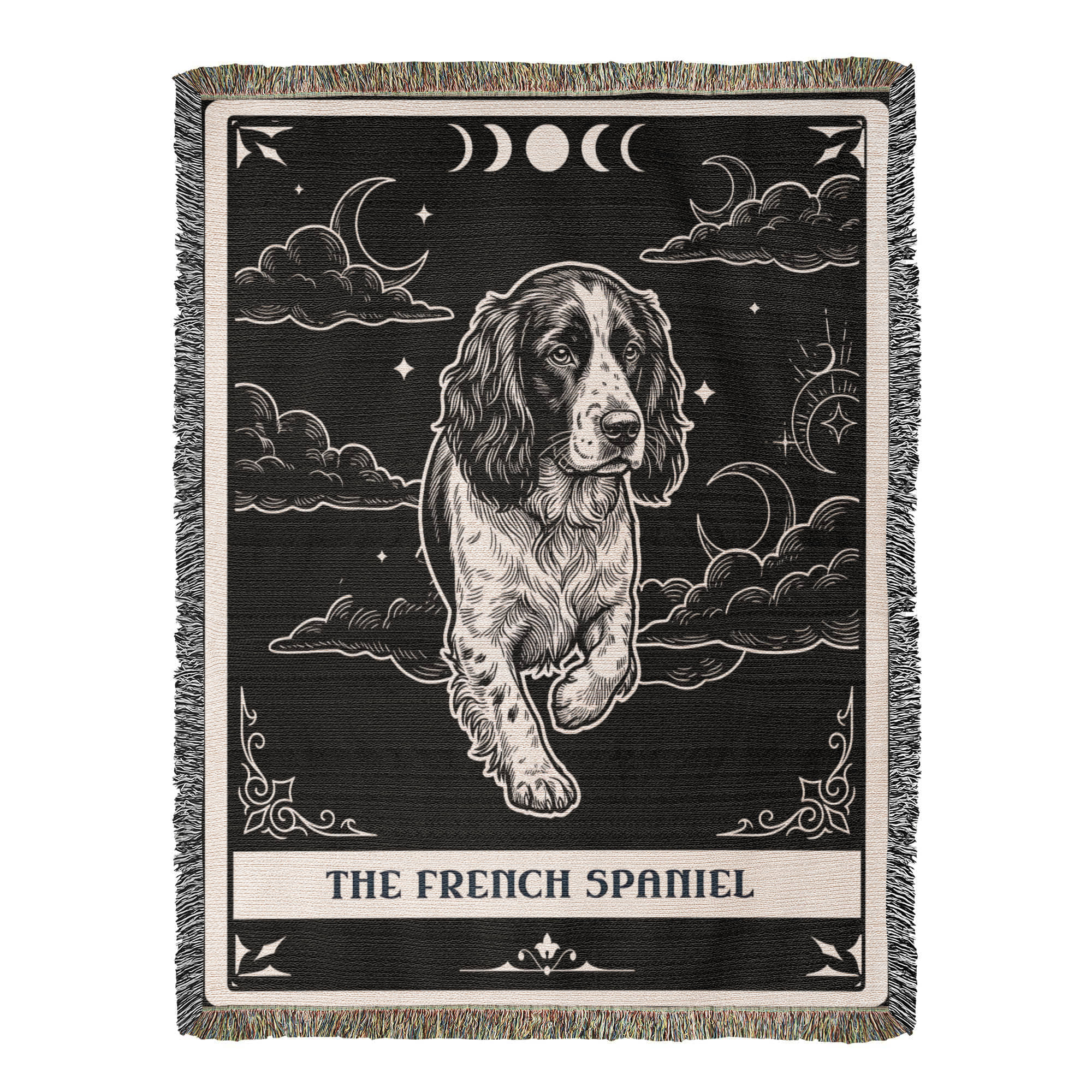 🐾 Woven Blanket Tarot Card - French Spaniel