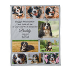 "Snuggle This Blanket and Think of Me" - Pet Memorial Fleece Blanket