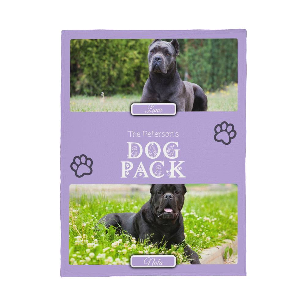 🐾 Dog Pack Fleece Blanket — Celebrate Your Whole Canine Family