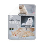 🐾  "Life is better with Cats" Personalized Photo Collage - sherpa blanket