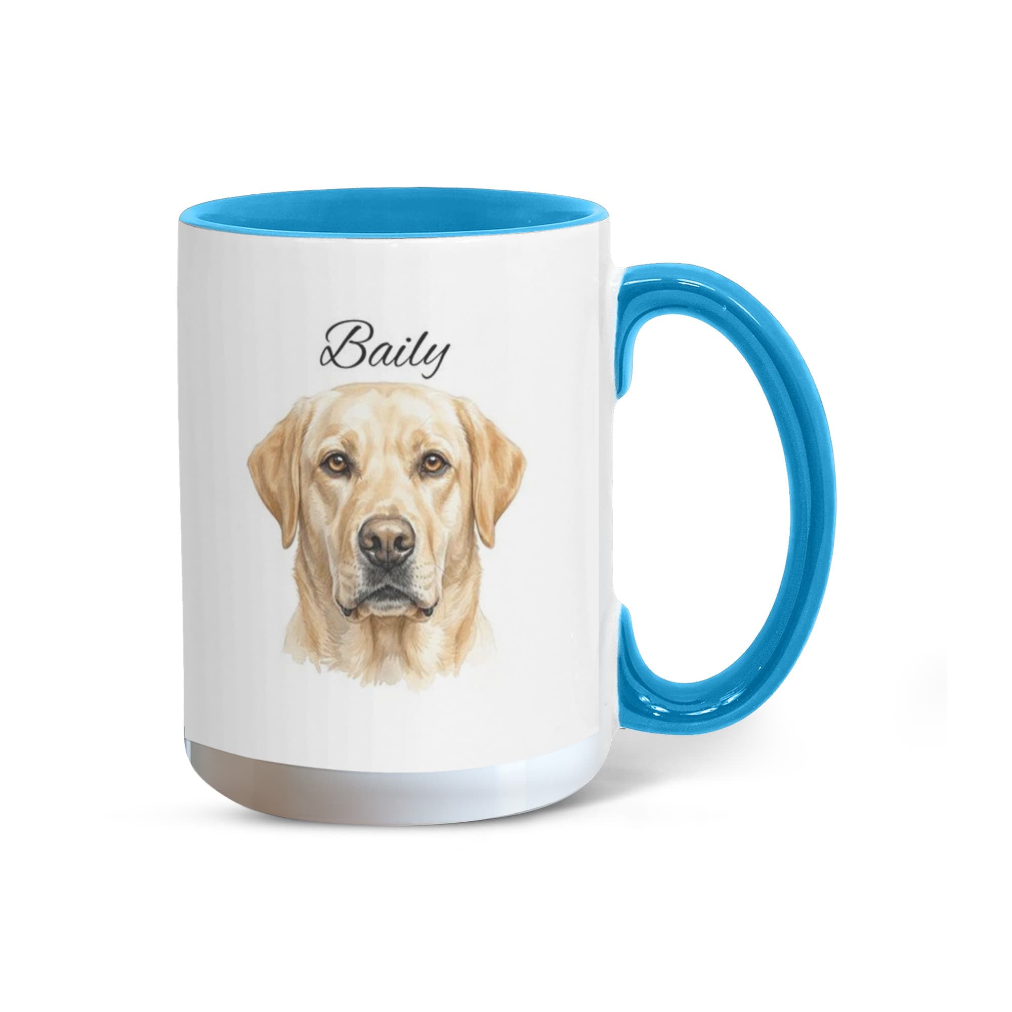 "Proudly Loved by my Labrador Retriever" Water Color Pet Portrait Coffee Mug