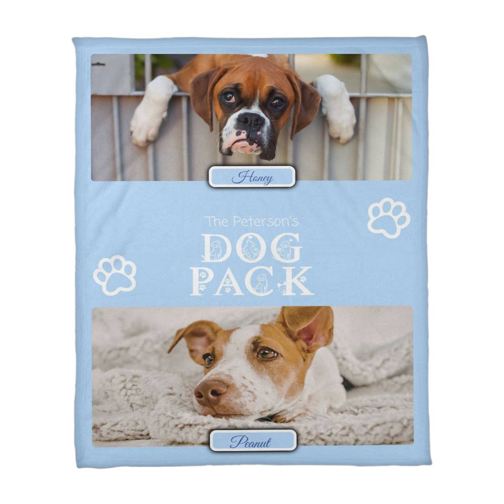🐾 Dog Pack Fleece Blanket — Celebrate Your Whole Canine Family
