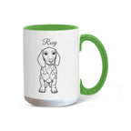 "Loved by a Dachshund" Line Drawn Pet Portrait Coffee Mug