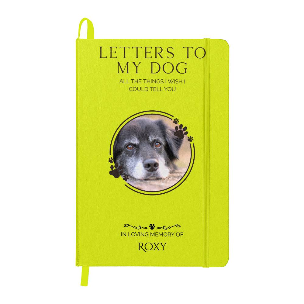 Personalized Dog Journal – Custom Paw Print Hard Cover | Letters to My Dog