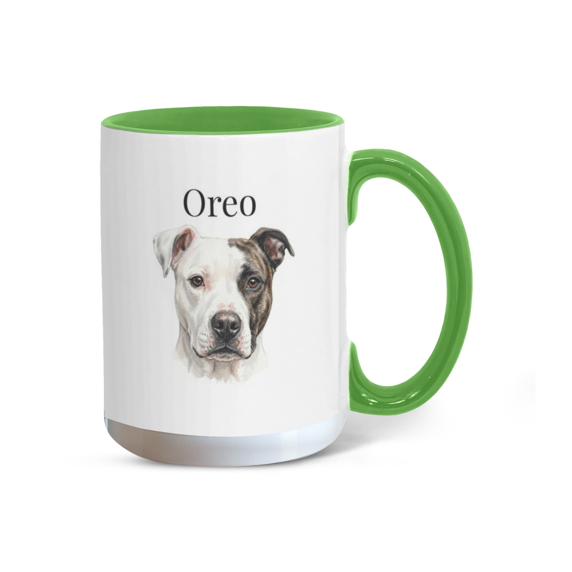 "Loved by my Pitbull" Water Color  Pet Portrait Coffee Mug