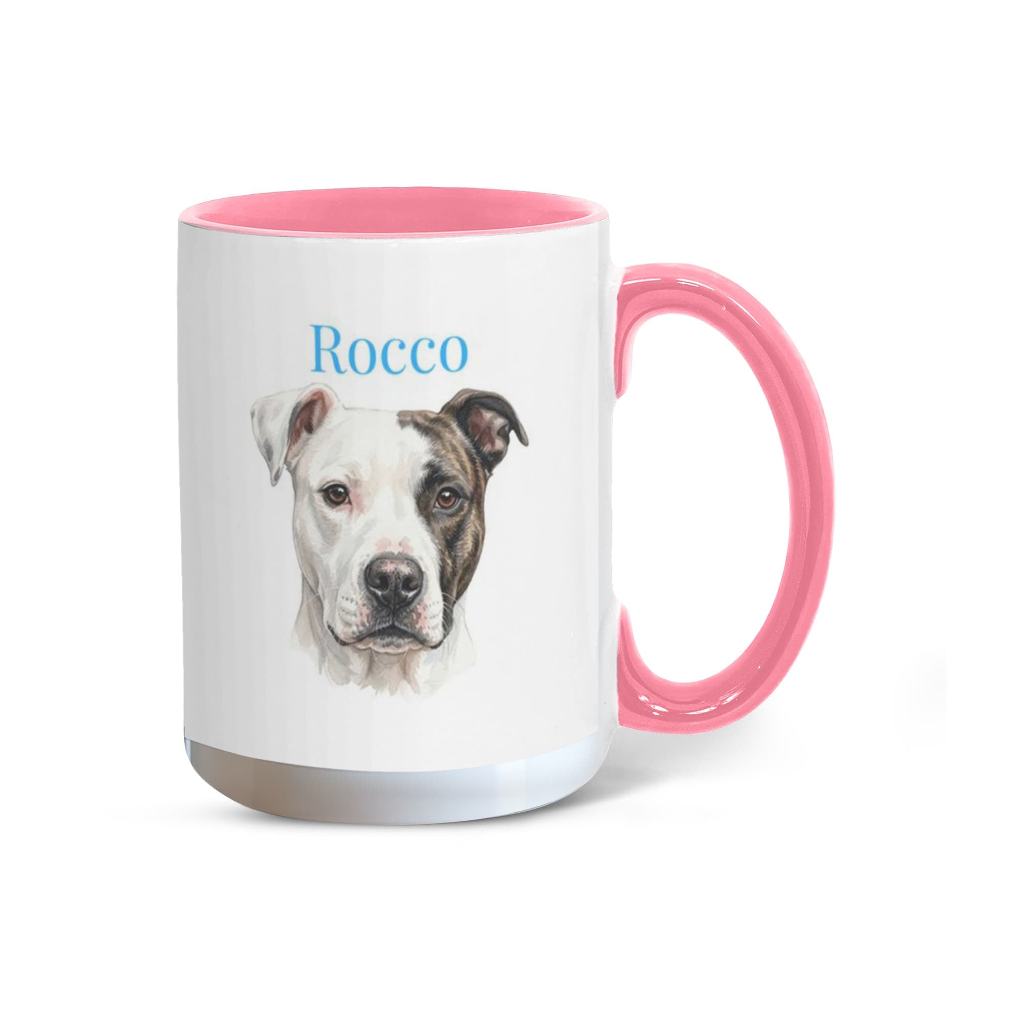 Personalized Dog Mom Coffee Mug – "Hot Girls Rescue Dogs" Watercolor Pet Portrait