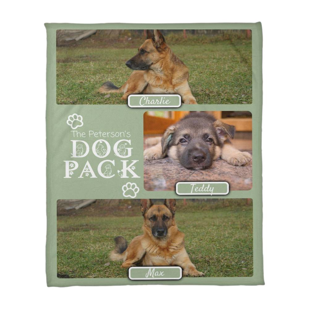 🐾 Dog Pack Fleece Blanket — Celebrate Your Whole Canine Family