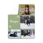🐾  Personalized Photo Collage Blanket five photos - sherpa blanket