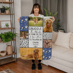 🐾 "Snuggle this blanket" Memorial - Sherpa Blanket - Personalized name and photos