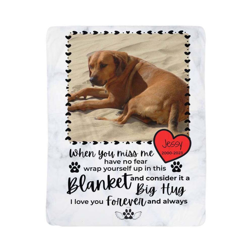 🐾 Pet Memorial Sherpa Blanket- When you miss me