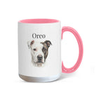 "Loved by a Pitbull" Water Color  Pet Portrait Coffee Mug