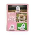 "Dog Pack" Personalized Photo Collage Sherpa Blanket - Multi-Dog Gift