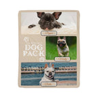 "Dog Pack" Personalized Photo Collage Sherpa Blanket - Multi-Dog Gift