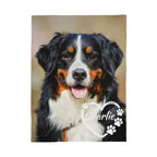 Personalized Fleece Photo Blanket - Custom Pet Portrait