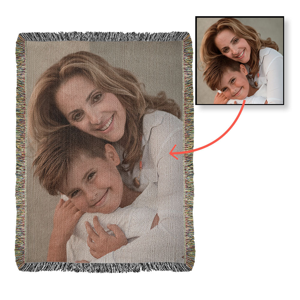 Pet Memorial Woven Blanket - Photo Collage Woven Throw - Personalized