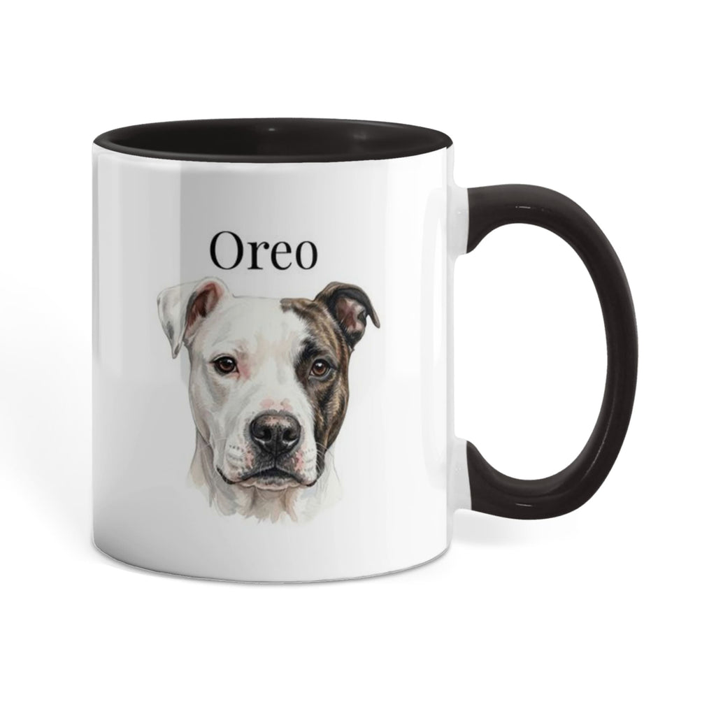 "Loved by my Pitbull" Water Color  Pet Portrait Coffee Mug