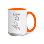 "Proudly Loved by a Labrador Retriever" line drawn Pet Portrait Coffee Mug