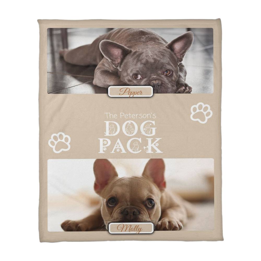 🐾 Dog Pack Fleece Blanket — Celebrate Your Whole Canine Family