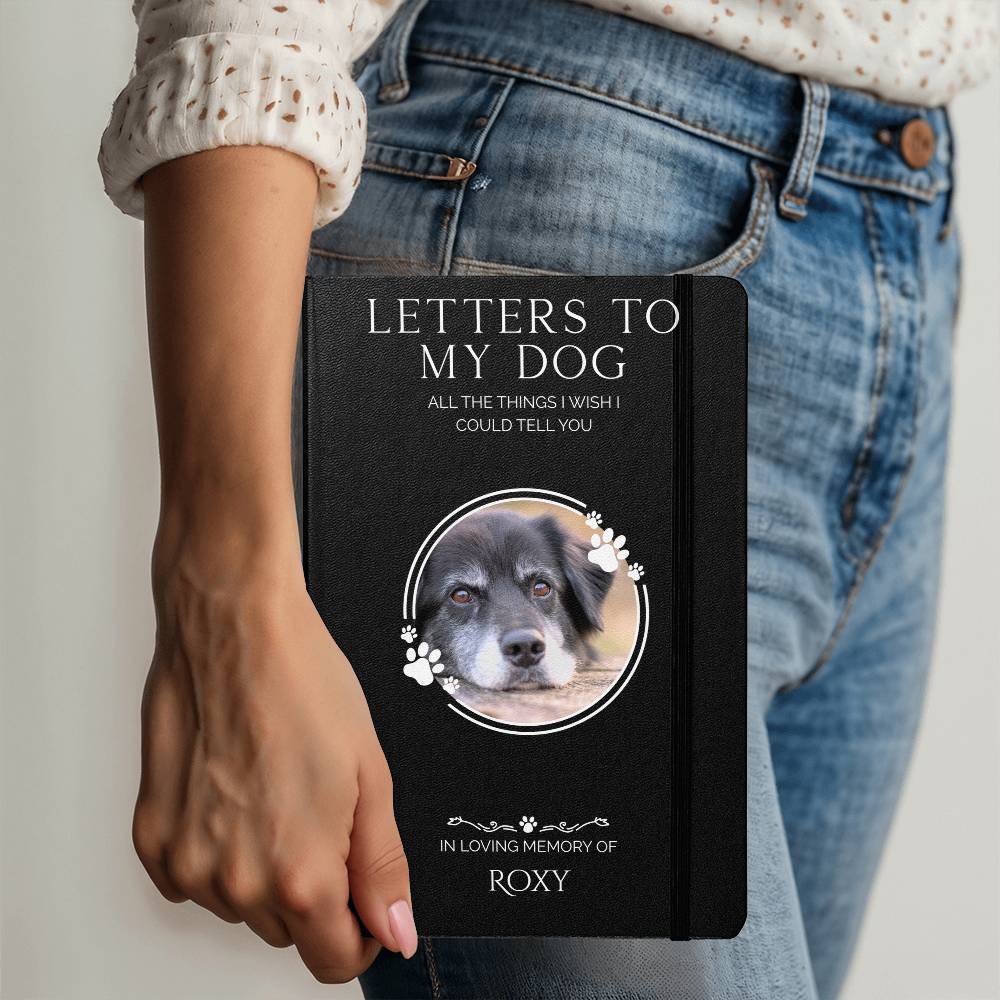 Personalized Dog Journal – Custom Paw Print Hard Cover | Letters to My Dog