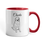 "Loved by a Labrador Retriever" line drawn Pet Portrait Coffee Mug
