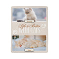Decorative plaque with two cat images and text 'Life is Better With Cats' on a white background.