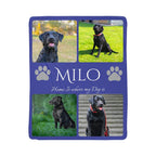 🐾 "Home is where my dog is" - Sherpa Blanket - Personalized name and photos