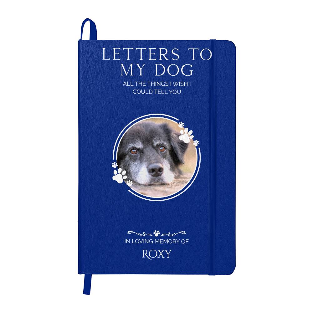 Personalized Dog Journal – Custom Paw Print Hard Cover | Letters to My Dog