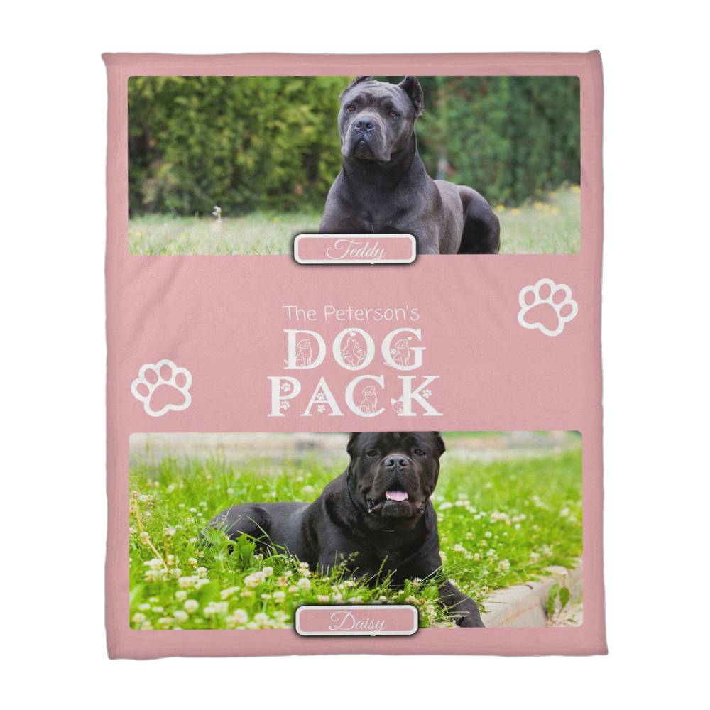 🐾 Dog Pack Fleece Blanket — Celebrate Your Whole Canine Family