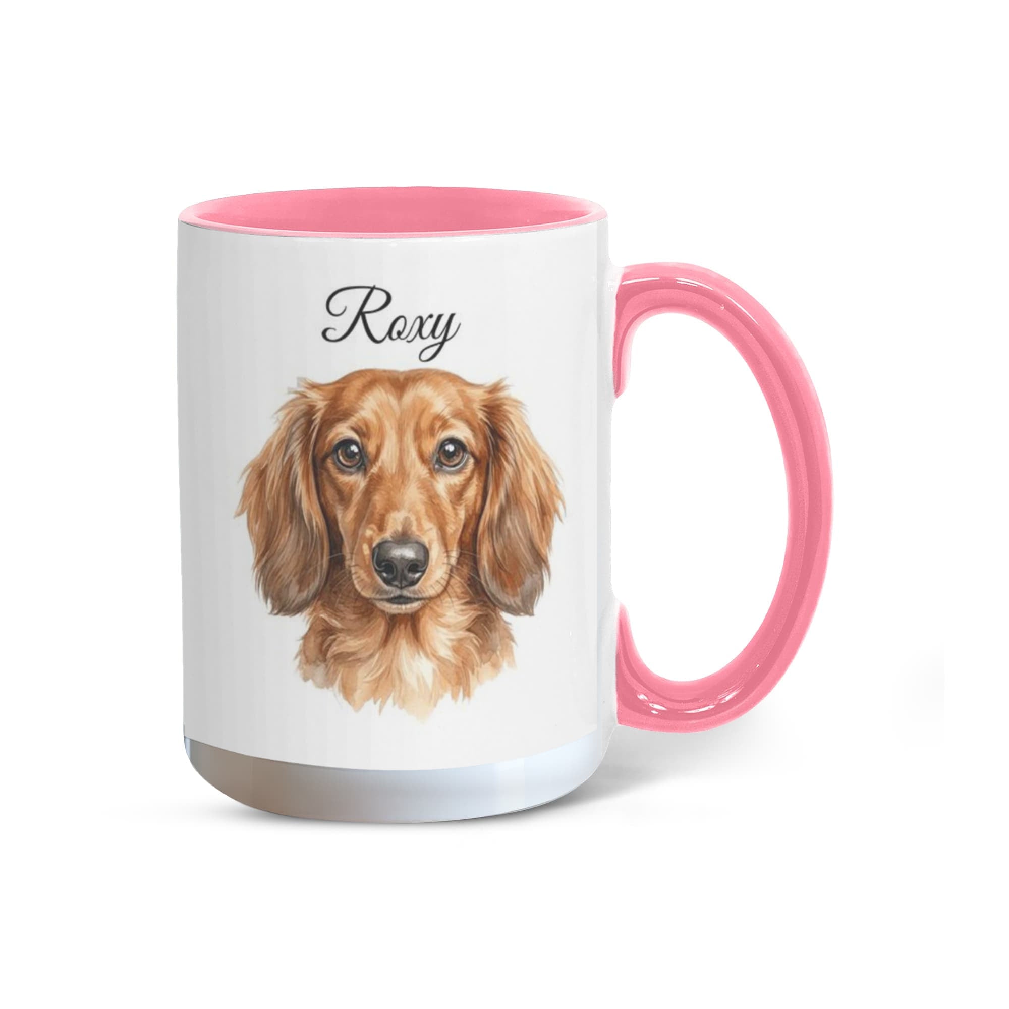 "Loved by a Dachshund" Water Color Pet Portrait Coffee Mug