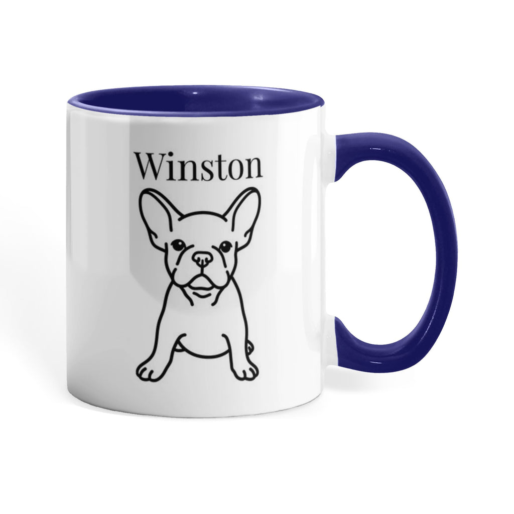 "Loved by a French Bulldog" Line Drawn Pet Portrait Coffee Mug