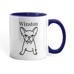 "Loved by a French Bulldog" Line Drawn Pet Portrait Coffee Mug