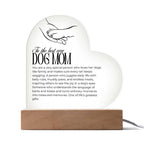 🐾To the Best Dog Mom -Acrylic Heart Plaque
