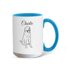 "Proudly Loved by a Labrador Retriever" line drawn Pet Portrait Coffee Mug