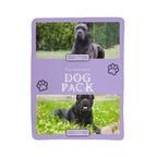 "Dog Pack" Personalized Photo Collage Sherpa Blanket - Multi-Dog Gift