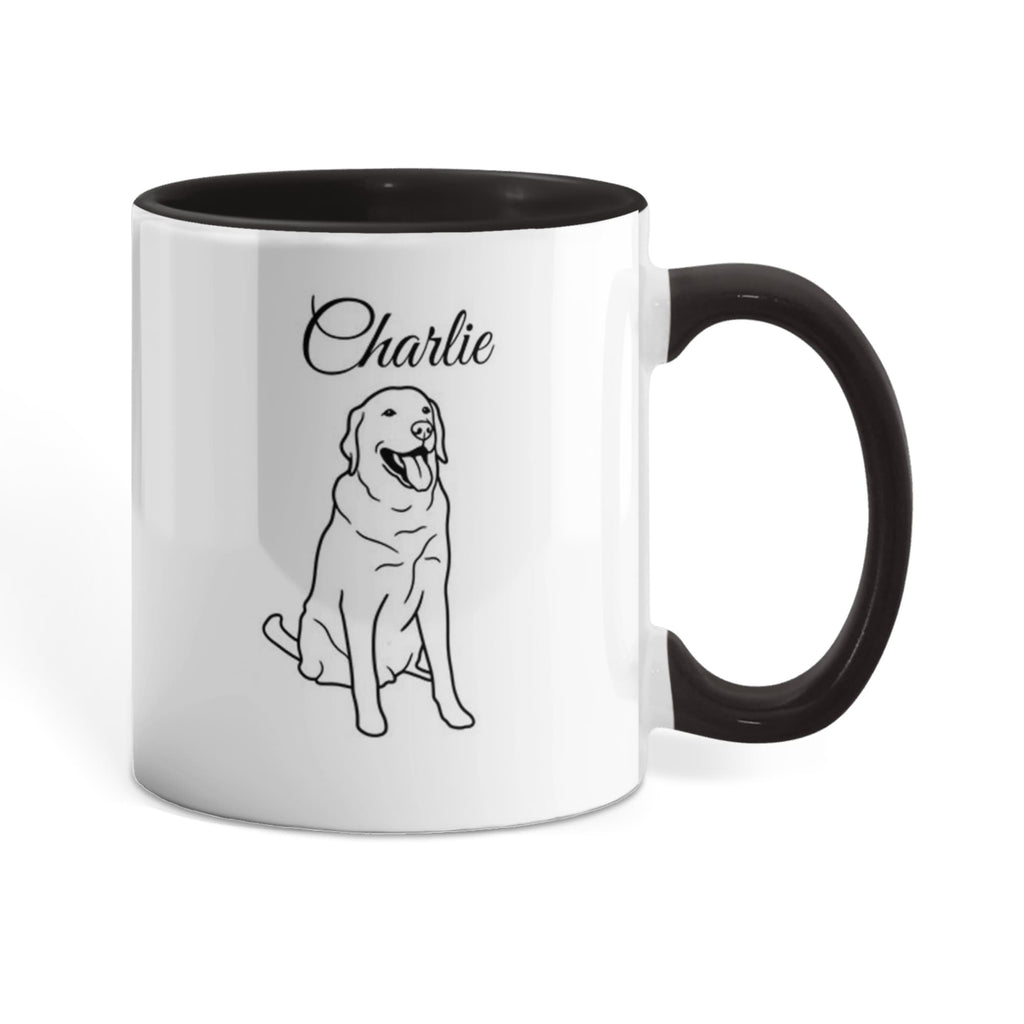 "Loved by a Labrador Retriever" line drawn Pet Portrait Coffee Mug