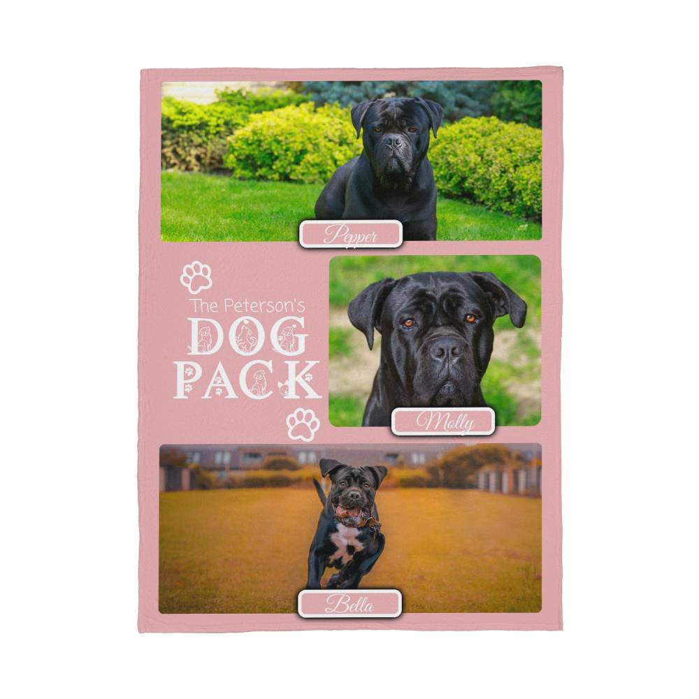 🐾 Dog Pack Fleece Blanket — Celebrate Your Whole Canine Family