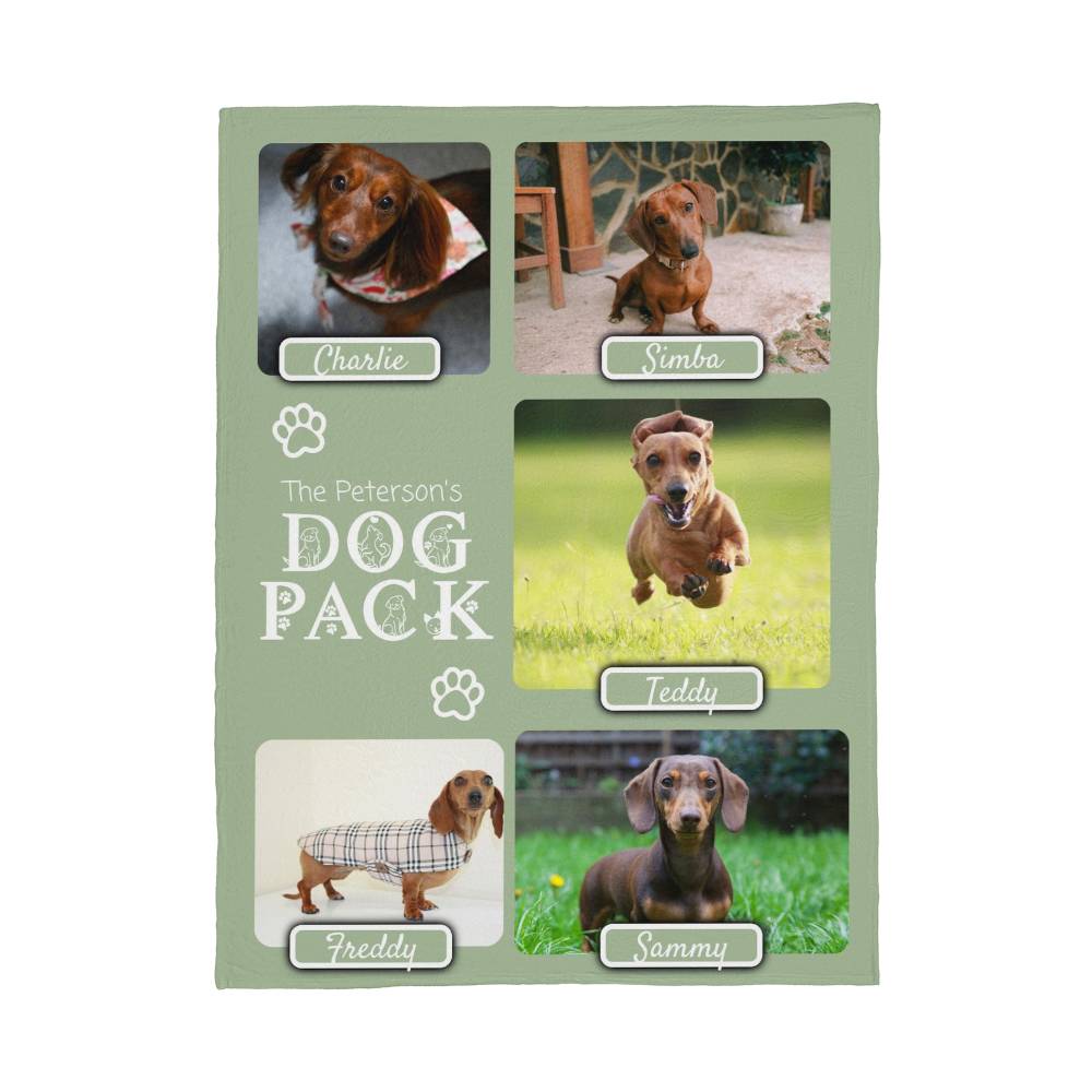 🐾 Dog Pack Fleece Blanket — Celebrate Your Whole Canine Family