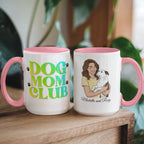 Retro Dog Mom Club Coffee Mug – Mom & Dog Illustration