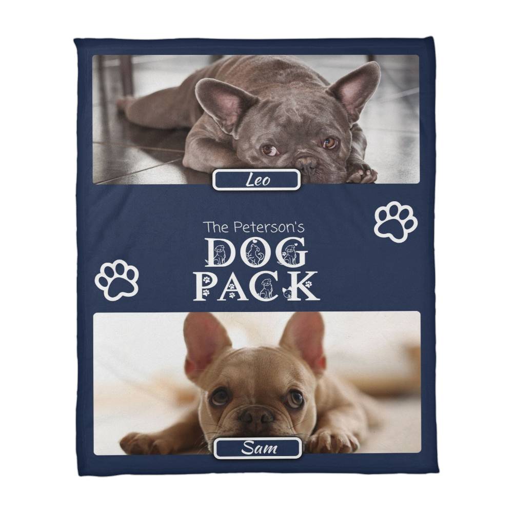 🐾 Dog Pack Fleece Blanket — Celebrate Your Whole Canine Family