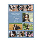 "Snuggle This Blanket and Think of Me" - Pet Memorial Fleece Blanket