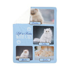 🐾  "Life is better with Cats" Personalized Photo Collage - sherpa blanket