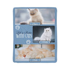 🐾  "Life is better with Cats" Personalized Photo Collage - sherpa blanket